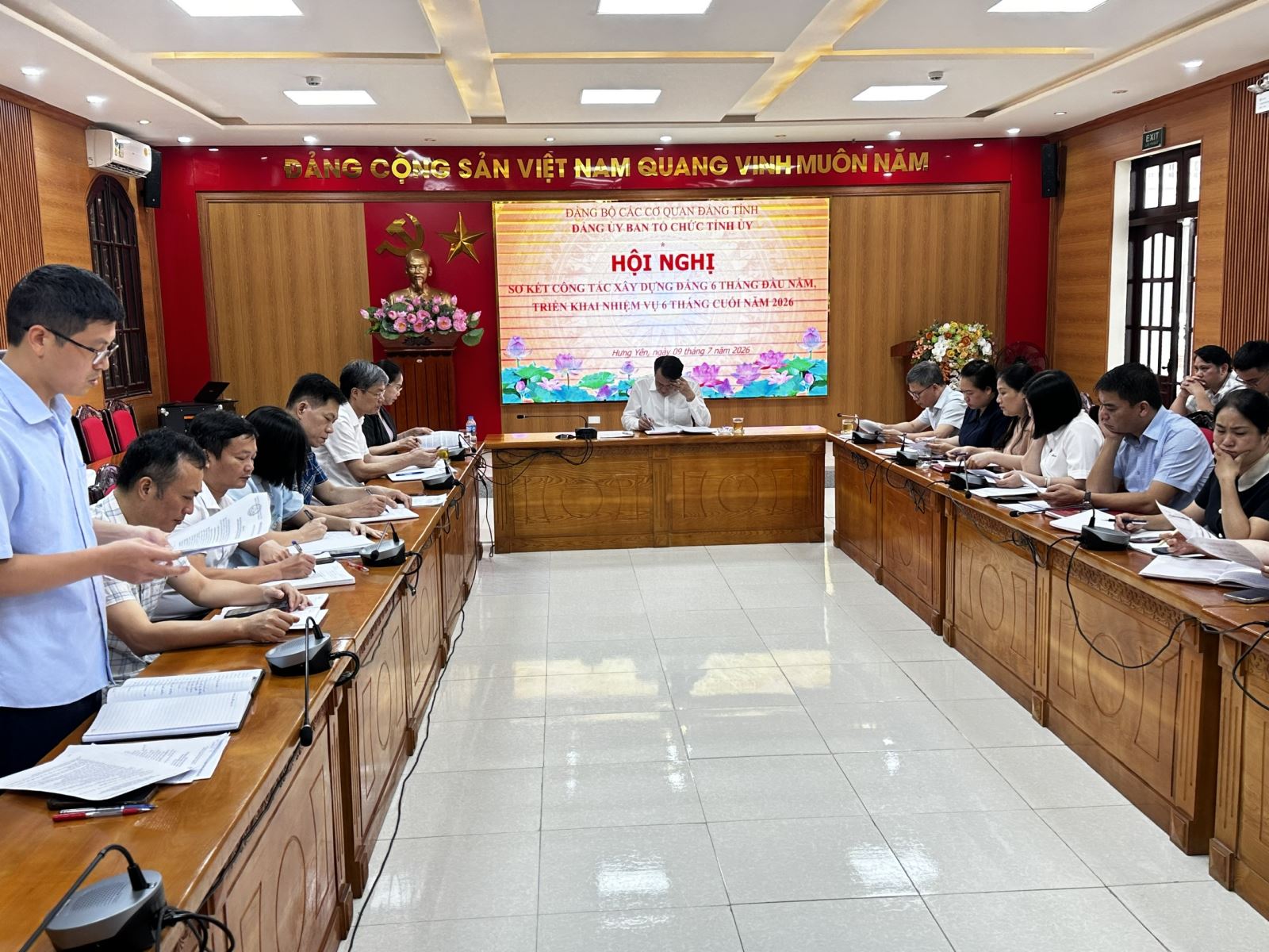Đảng ủy Ban Tổ chức Tỉnh ủy sơ kết công tác xây dựng Đảng 6 tháng đầu năm, triển khai nhiệm vụ 6 tháng cuối năm 2026
